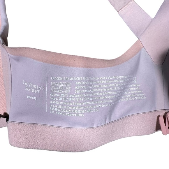 VICTORIA SECRET Knockout Full Support Front Closure Sports Bra in pastel pink - Picture 8 of 9